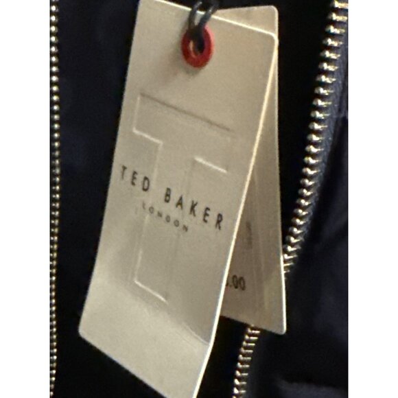 Ted Baker Aliciee Quilted Navy Belted Coat - Size 0/2 US - New with Tags - Picture 12 of 13